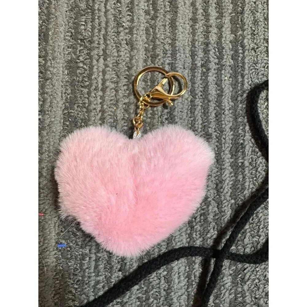 Lot of 3 little girls accessories: purses fluffy key chain bird metallic